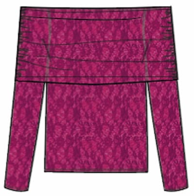 Harper & Yve Jenthe-ls Tops & T-shirts Dames - Shirt - Fuchsia - Maat XS