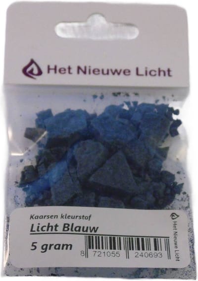 Het Nieuwe Licht ® - Kaarsen kleurstof - LICHT BLAUW - 5 gram