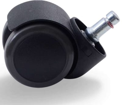 5x Workliving Bureaustoelwielen No-Noise 11x50mm - Zachte wielen - Harde vloeren - Ongeremd
