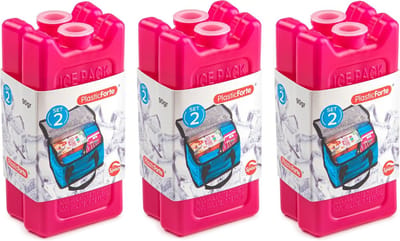 Plasticforte kleine koelelementen - 6x stuks - roze - 11 x 5.5 cm - kunststof - goede kwaliteit