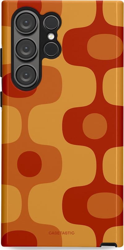 Casetastic Hoesje Geschikt voor Samsung S23 Ultra - Stijlvolle Beschermende Duo-layer Case - Vintage Rust