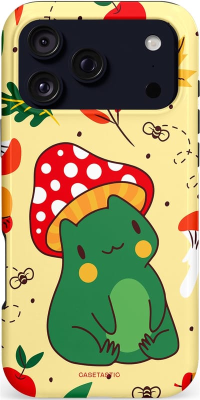 Casetastic hoesje geschikt voor Apple iPhone 17 Pro Max - MagSafe - Dubbellaagse bescherming - Kwakende vriendjes - Fashion Case - Beige Groen Rood