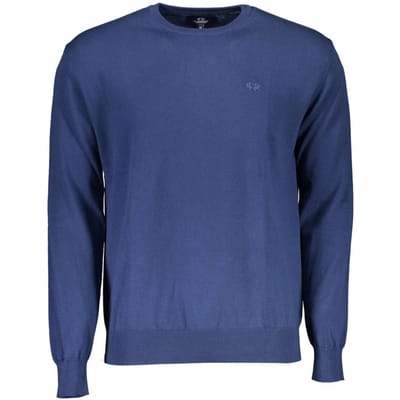 La Martina Blauw Katoenen Heren Trui