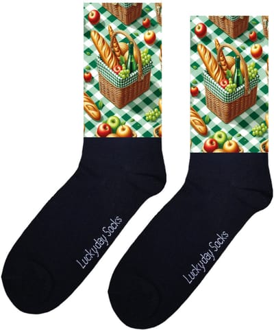 Luckyday Socks - Unisex sokken - Picknick - cadeau sokken - Maat 37-44