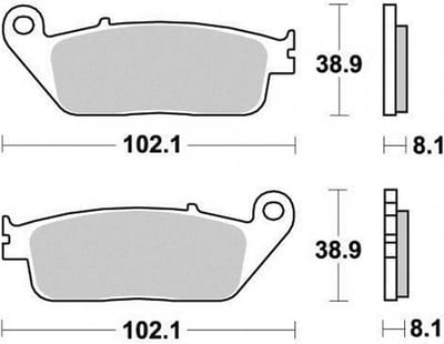 malossi remblok voor scooter bmw 600 c sport 2012 tot 2015 6215572bb / avg / avd / ar nieuw