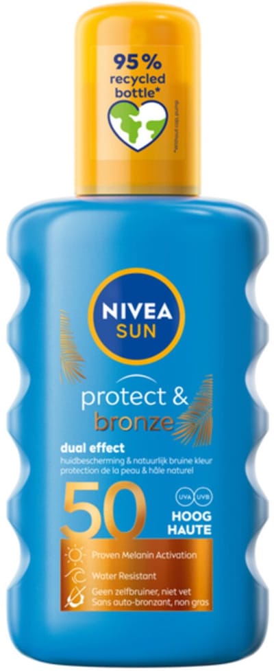 NIVEA Sun - Protect & Bronze Zonnebrand SPF 50 - 6 x 200 ml - Voordeelverpakking