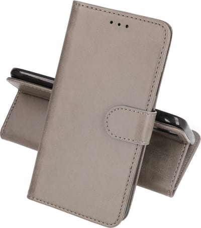 Zakelijke Book Case Telefoonhoesje - Portemonnee Hoesje - Geschikt voor de Google Pixel 7A - Grijs