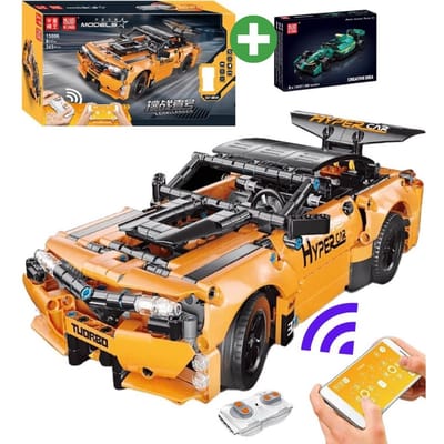 Mould King 15006 + 10157 Challenger RC + Formule 1 auto bouwset | Speed champions modelbouw | | Radiografisch bestuurbare auto | Classic creator bouwpakketten | Technische ideas speelgoed voor kinderen & volwassen Bouwdoos met 853 bouwstenen