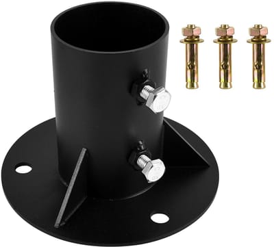 Dailygoods- Post Base Stevig en Stabiel - Metalen Beugel - Hekpaalanker - Vlaggenmast Houder - Veranda Leuning Bevestiging - Eenvoudig te Installeren - Paalanker