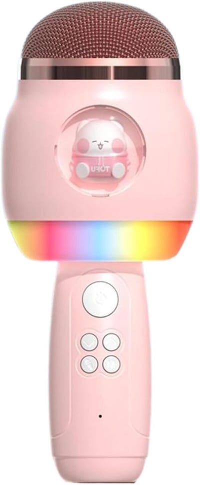 Draadloze Microfoon - Karaoke Zingen - Muziek Maken - Met Ledverlichting - 88 cm Hoog - Roze