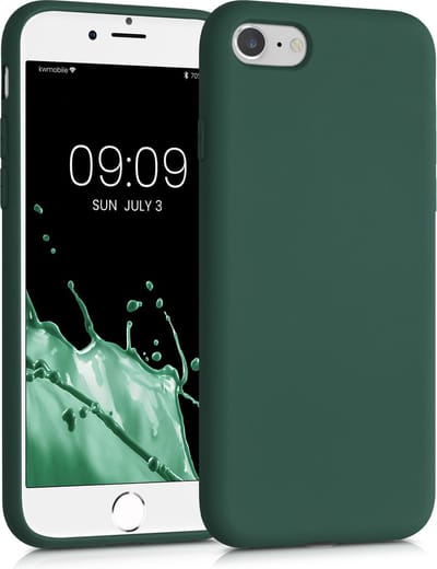 kwmobile telefoonhoesje geschikt voor Apple iPhone SE (2022) / iPhone SE (2020) / iPhone 8 / iPhone 7 - Hoesje voor smartphone - Back cover in mosgroen