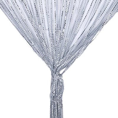 Draadgordijn - Glitter Wit - Decoratief Vliegengordijn - Ruimteverdeler - Voor Bruiloft, Café, Restaurant