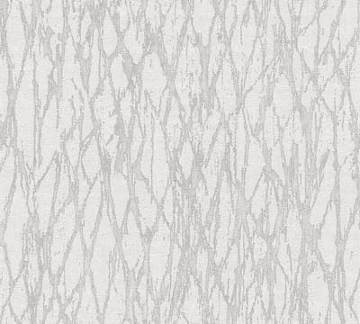 ABSTRACT BEHANG | Lijnen - Wit Grijs Zilver - Living Walls Smart Surfaces