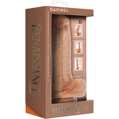 Renaissance - Davinci - Dildo met beweegbare voorhuid - 20,3 cm