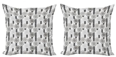 ABAKUHAUS Kussenhoes Set 2x40x40 cm – Dubbelzijdig Bedrukt
