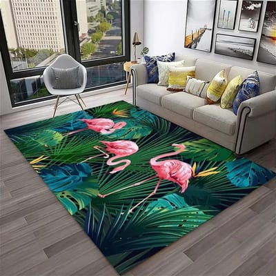 Flamingo Tapijt Tropische Dierenprint Keukentapijt voor Badkamer Woonkamer Slaapkamer Decoratie Antislip Vloermat Entree Deurmat 40x60cm 16x24 inch