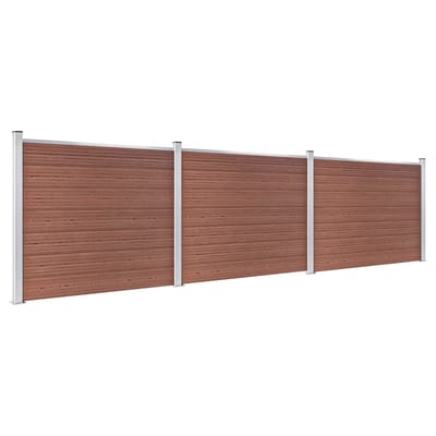 vidaXL - Schuttingpanelenset - 526x146 - cm - HKC - bruin