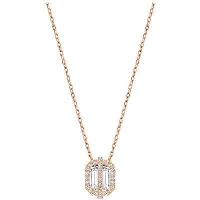 Swarovski Favor Achtkantige Kristallen Hanger Ketting Damesketting Roségoud 5226274 Box (Random Color) white