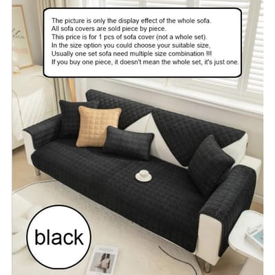 Corduroy Bankovertrek Mat Effen Kleur Dik Pluche Bankhanddoek Universeel Antislip Hoekbank Kussen Armleuning Woondecoratie Hoes 70x70cm  1pcs