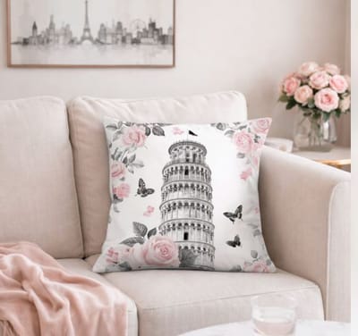 World in Bloom Collection Kussenhoes - Toren van Pisa - 45x45 cm