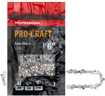 Procraft L.1/4.37 zaagketting 6" (150 mm) 1/4" 1,1 mm 37 TG - voor kettingzaag