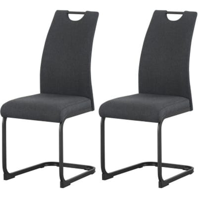 Furnilux Hanna stoel set van 2 in antraciet moderne design fauteuils
