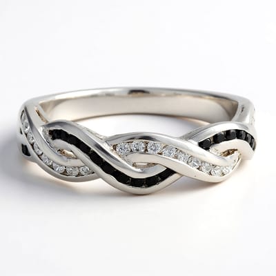 Cavill - Zilveren ring met zwarte spinel en zirkonia 0,54 ct - 925 Sterling zilver - Elegante damesring met briljant geslepen stenen