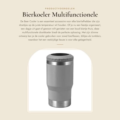 Dailygoods- Bierkoeler Multifunctioneel Ontwerp - Blikjeskoeler - Flessenkoeler - Temperatuurbehoud - Draagbaar - Compact - Drankkoeler