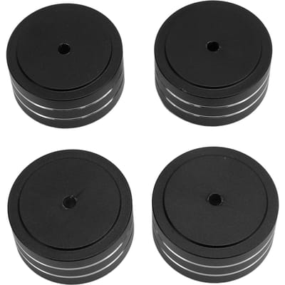 4 pièces Pieds d'isolation pour enceintes Réduisent les vibrations Pieds à pointes en alliage d'aluminium pour amplificateur Lecteur CD DVD Appareils HiFi