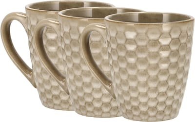 Koffiekopjes Set van 3 – Keramische Koffiebekers 200ml met Oor – Aardewerk Koffiemokken & Theemokken – Kleine Koffiekopjes voor Koffie, Cappuccino & Espresso