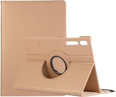 Draaibaar Hoesje 360 Rotating Multi stand Case - Geschikt voor: Samsung Galaxy Tab S8 Ultra - 12.4 inch - SM-X900, SM-X906 - Goud