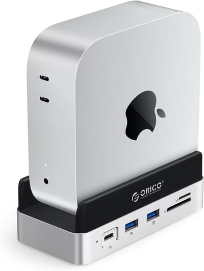 Dockingstation voor Mac mini M4/M4 Pro met 1TB NVMe SSD en USB-C Hub functies