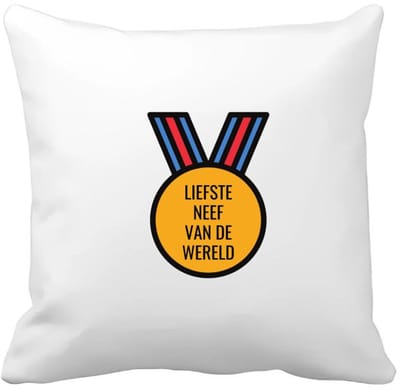 Akyol - liefste neef van de wereld Kussen hoes - Neef - de liefste neef - verjaardagscadeau - verjaardag - cadeau - cadeautje voor neef - neef artikelen - kado - geschenk - gift - 40 bij 40 cm