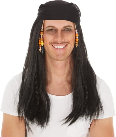 dressforfun - Pruik piraat - verkleedkleding kostuum halloween verkleden feestkleding carnavalskleding carnaval feestkledij partykleding - 300742