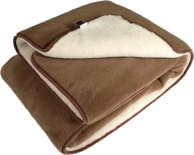 Dekbed 100% Wol - Dubbelzijdig Zeer Warm - Puur Australische Merino & Kamelen Wol Blend Cappuccino – Bruin Wit Premium Wollen Deken OnceDoce® 2 x 460 g/m² - Warm Ademend Zacht – Woolmark ® Keurmerk - Wasbaar – 140x200cm