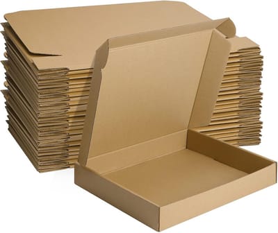 Verzenddozen 13x10x2 Inch Pack 25 Stuks - Golfkarton Recycleerbaar - Bruin