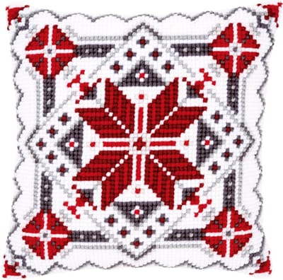 Vervaco - Kruissteekkussen kit - Kerst - Ijskristal II - PN-0146120 - Borduren - Borduurpakket - Borduurpakket volwassenen - Borduurpakket kind