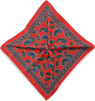 We Love Ties - Pochets - Pochet Rolin Rouge - rood / groen / paars / beige