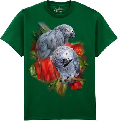 Grijze Roodstaart Papegaai African Greys The Coloured House T-shirt S