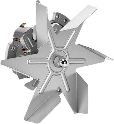 Ventilatormotor Vervangend Onderdeel - Droogoven Motor - Oven Reparatie - Aluminium 6 Bladen - 450 Pa Winddruk - Zilverkleurig