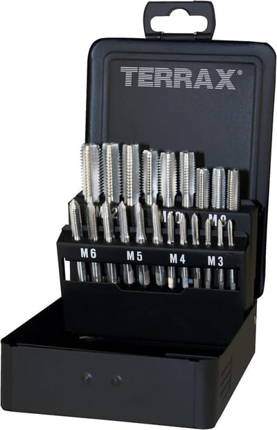 Schroefboorset - Tappen set - Metaal bewerken - 21-delig HSS - 15x15x15 cm - Meerkleurig