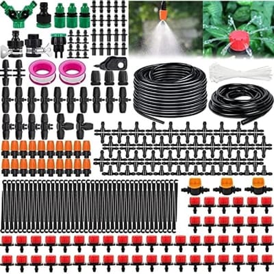 55M+15M Micro-Druppelirrigatiekit, Automatisch Irrigatiesysteem voor Tuin, Broeikas, Bloemen en Planten