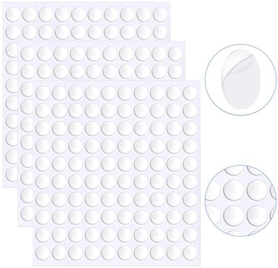 300 stuks transparant rond plakband, dubbelzijdig plakband, transparant, rond, dubbelzijdig plakband, verwijderbaar, multifunctioneel plakband zonder sporen voor doe-het-zelf feesten, kunst,
