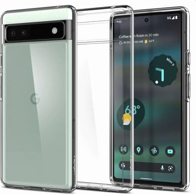 Geschikt voor Spigen Ultra Hybrid Hoesje voor Google Pixel 6a Transparant