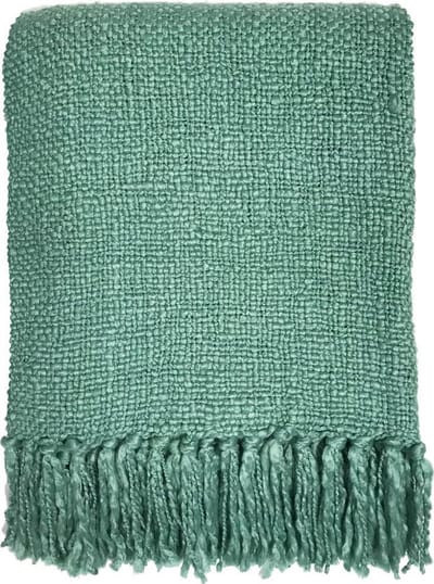 Misty green throw