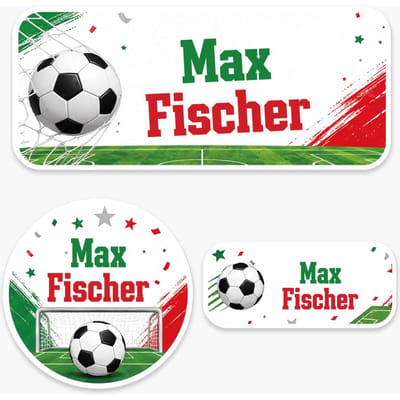 140 Stuks Gepersonaliseerde Voetbal Naamlabel Stickers Waterdichte Custom Naamstickers Voor Flessen Lunchboxen Sportuitrusting red