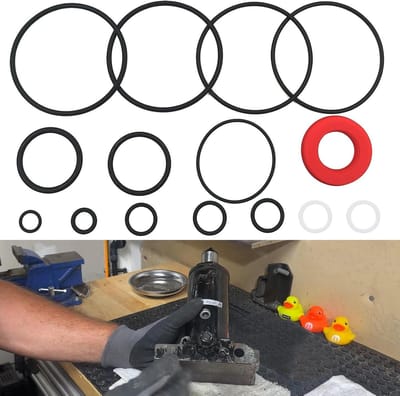 Vloer Krik Afdichtingsset - Hydraulische Afdichtingen - Krik Reparatie - Duurzaam Natuurrubber - 15 Stuks - Zwart