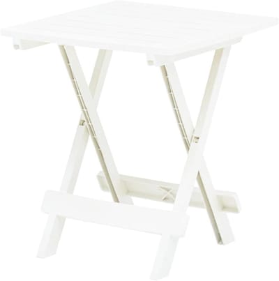Bistrotafel Inklapbaar - Buitentafel Campingtafel - Buiten Genieten - Onderhoudsvriendelijk Kunststof - 45 x 43 x 50 cm - Wit