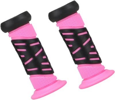Fiets Handvatten - Stuur Grips - Veilig Fietsen - Schokabsorberend Rubber - 9.5X4.5CM - Roze