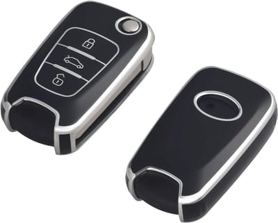 Beschermhoes voor Autosleutels - TPU Sleutelbeschermer voor 3 Sleutels, Geschikt voor Hyundai Modellen zoals Elantra, Santa Fe en Sportage